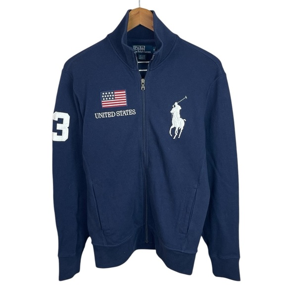 B21 Men’s Polo Ralph Lauren Designer United States Full Zip Jacket S - Picture 1 of 4